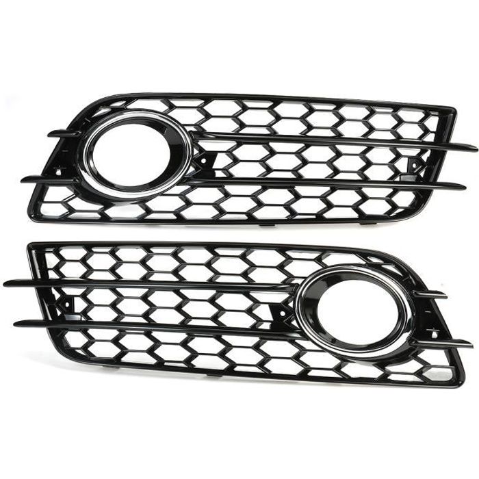 2X Voiture Lampe Antibrouillard Grille Avant pour Audi A4 B8 s-line S4 2008 - 2012 Placage