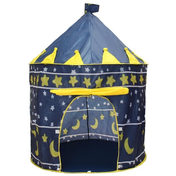 JOUET POUR ENFANTS CHÂTEAU TENTE DE JEU CABANE INTERIEUE EXTERIEUR Garçon Fille Bleu foncé