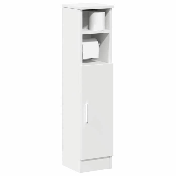 vidaXL Meuble de salle de bain avec porte-rouleau blanc 205x22x90 cm meuble de rangement de salle de bain armoire de 858497