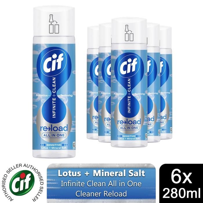 Cif Infinite Clean Sensitive Spray Detergente Tutto In Uno 590ml - Loto E Sali Minerali Con Probiotici - 5