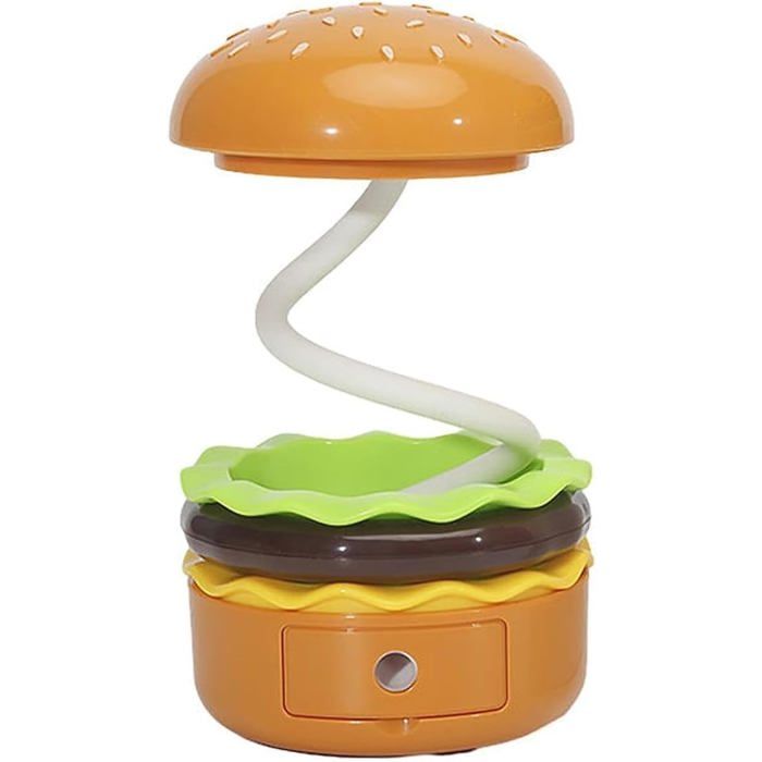 Veilleuse LED créative en forme de hamburger rechargeable lampe de chevet lampe dapprentissage pour enfants taille-