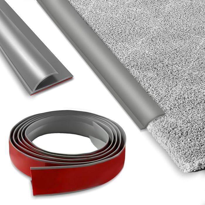 Bande de Transition Autocollante6M PVC Bande de Bordure de TapisBande de Bordure Moquette Transition Gris6M 6M SEUIL DE PORTE
