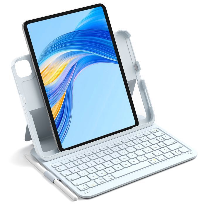 Inateck Étui avec clavier pour iPad 11 A16 / iPad 10 Air M4/M3/M2 Pro 11 clavier ultra léger avec porte-stylo AZERTY