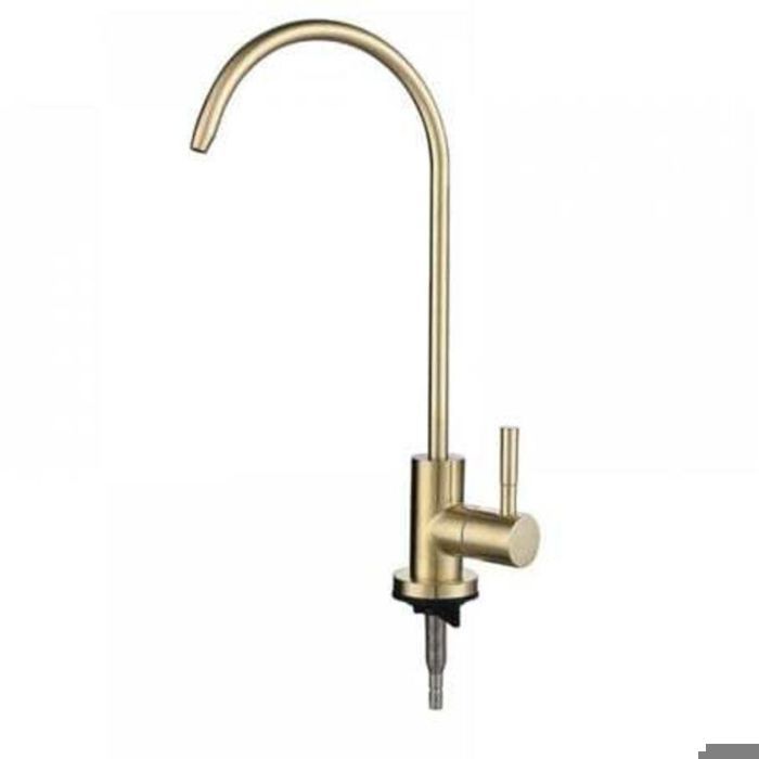 Robinets de cuisine Robinet filtre à eau robinet filtre à eau froide simple à col de cygne pour évier de cuisine or