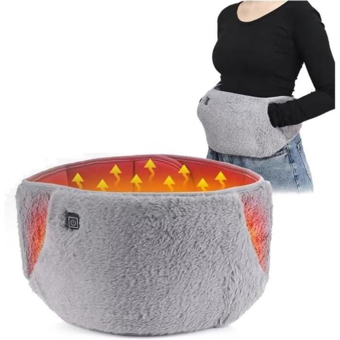 Ceinture chauffante sans fil dos et ventre-coussin chauffant rechargeable 3 niveaux pour règles douloureuses