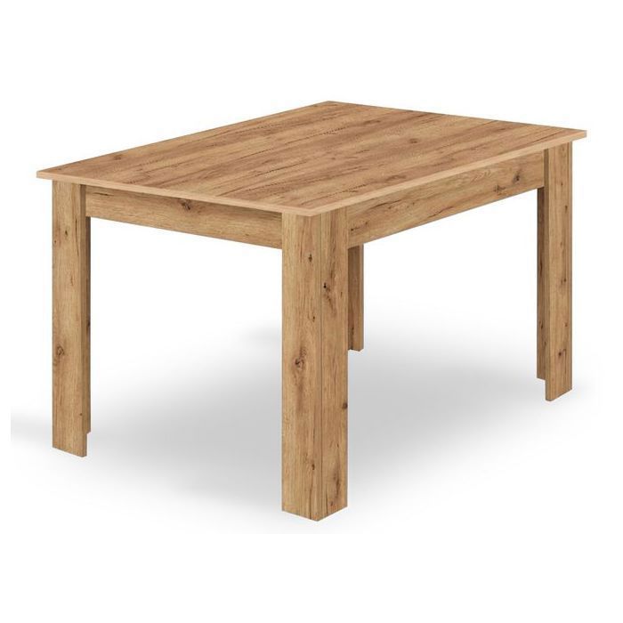 Table rectangulaire 120x80 cm Chêne Craft avec pieds Craft
