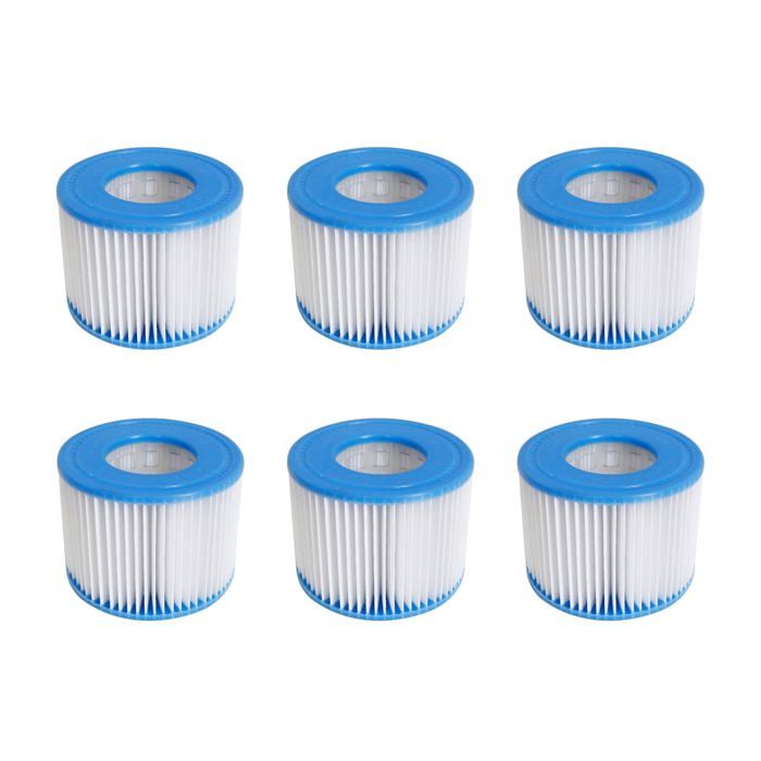 Cartouches de filtration pour spa de type VI (lot de 6) pour Bestway Lay-Z-Spa et Coleman SaluSpa