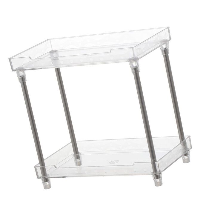 AUCUNE Support organisateur cosmétique Support organisateur de maquillage étagère de rangement cosmétique meuble boite 2 couches
