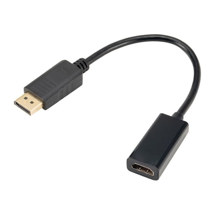 Câble Adaptateur DisplayPort Vers HDMI - Autre - 4K - Mâle Vers Femelle - Pour PC, TV, Mini
