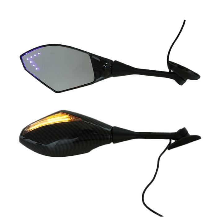 Rétroviseur Moto Embout De Guidon - Universel 7/8" - Anti-éblouissement Bleu, Certifié E24 - Pour Scooter, Quad, ATV - 8