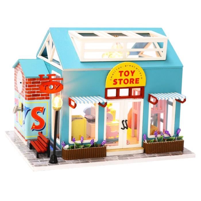 1 24 Maisons De Poupees Miniatures Avec Meubles Kit Diy Dollhouse