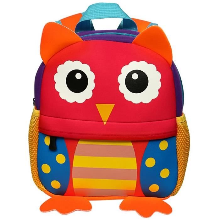 Cartable Scolaire Hibou Sac en Neoprene pour Enfant Rouge Dos 26cm 21cm 8cm Cdiscount Bagagerie Maroquinerie