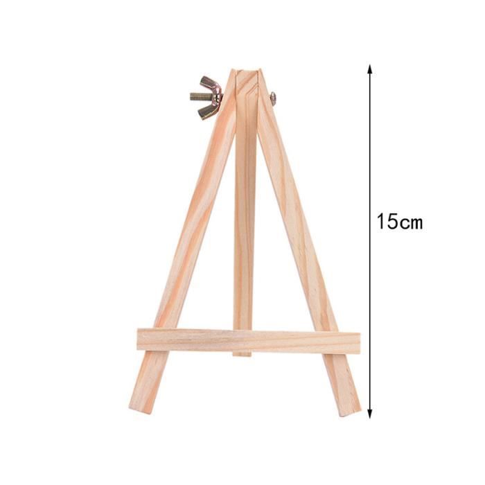 10 Pièces Mini Chevalet Triangle En Bois - Petit Chevalet Table Pour Photos, Menus, Cartes Et Décoration Bois Naturel Poli 15x8cm