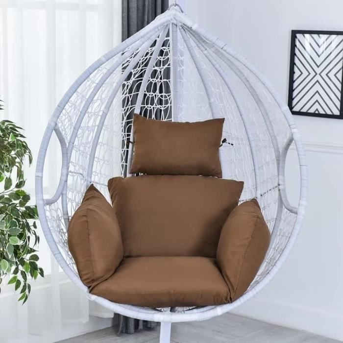 DSXH Coussin Fauteuil Suspendu 50x125cm - Coussin Bascule Épaissi Avec Appui-Tête Réglable - Intérieur Extérieur