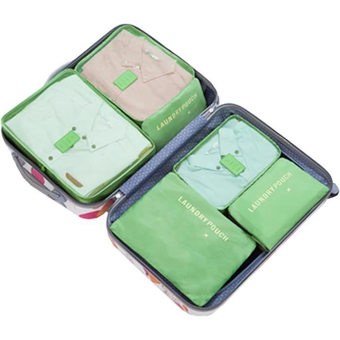 Set De 6 Pochettes De Rangement Pour Valise Secret Pouch – Corail, Neuf