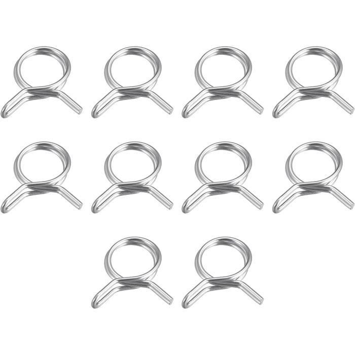 50 Colliers De Serrage à Ressort En Acier Au Manganèse – 12 Mm – Noir – Pour Tuyaux Carburant, Eau, Silicone - 8