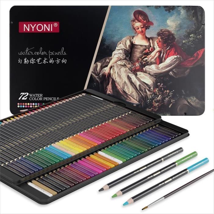 Set De 72 Crayons De Couleur QUER - Haute Pigmentation Pour Adultes Et Enfants