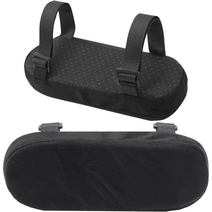2 Coussins D'accoudoir Chaise - Peluche Douce 45x10 Cm - Pour Chaises Bureau, Salle à Manger, Tabouret - Installation Facile Sans Outil