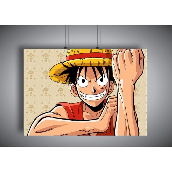 Poster A3 Mapa One Piece / Dois Mundos - Monkey D. Luffy / Nami