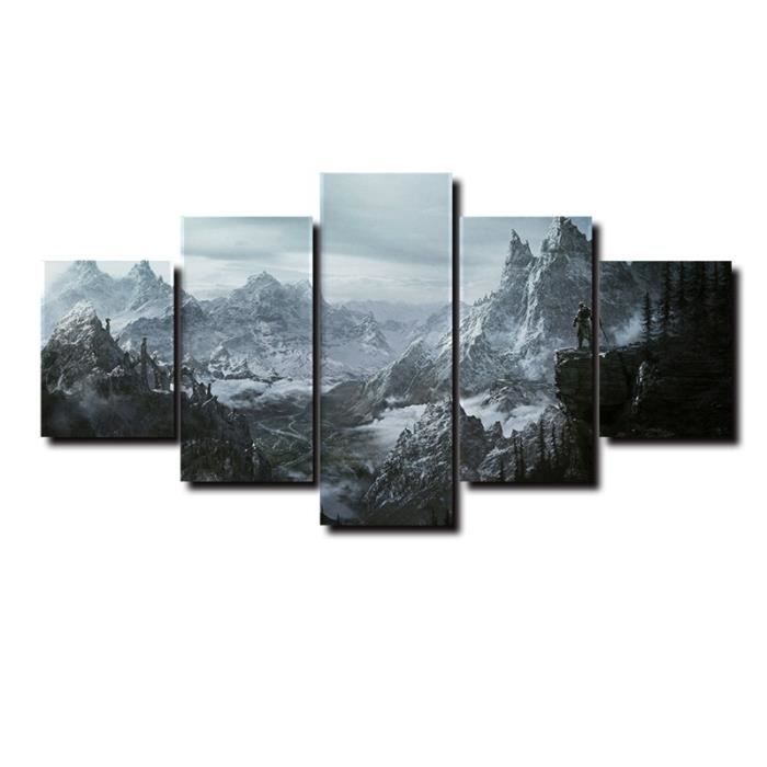 Encadres 5 Pieces The Elder Scrolls V Skyrim Modern Home Decor