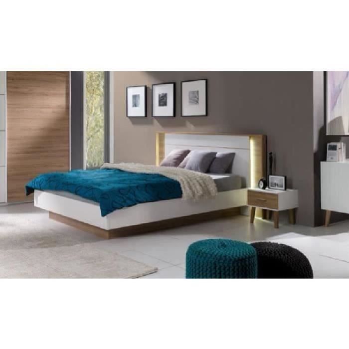 Price Factory Lit Adulte Design Artur 2 X Chevets Led Sommier Inclus Couchage 160x200 Cm Type Scandinave Moderne Et Design Achat Vente Chambre Complete Price Factory Lit Adulte Cdiscount