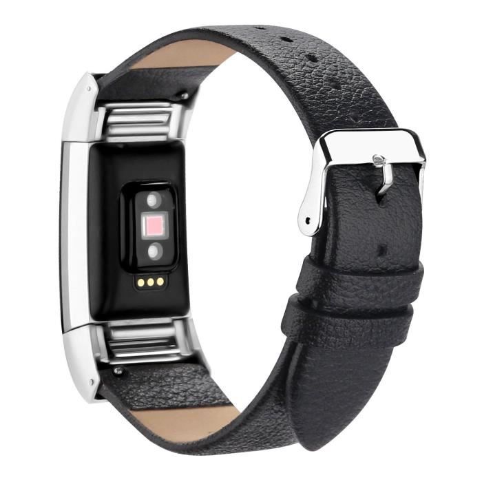 Pour des hommes bracelet de montre Fitbit Charge 2 noir classique cuir  remplacement bracelets , - Achat/vente bracelet de montre Homme Adulte -  Cdiscount