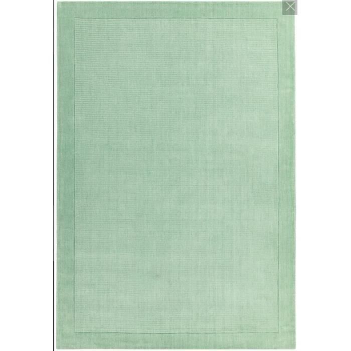 Novatrend Tapis De Salon Moderne Uni Pure Laine Candy Vert Anis 200x290 Cm