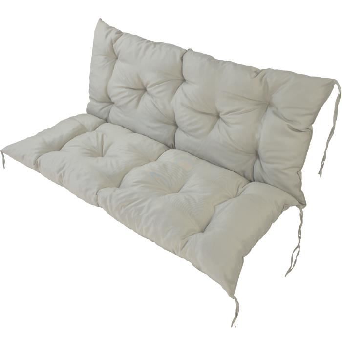 Coussin Pour Banc De Jardin Hollywood Avec Sangles Et Dossier Coussins D Exterieur Balancoires Beige 180x100x8 Cm Achat Vente Coussin D Exterieur Coussin Pour Banc De Jardin Cdiscount
