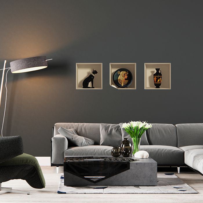 Wandtattoo Buchsbaum 3D-Effekt – Selbstklebende Deko Für Wohnzimmer & Büro, 30x90 Cm, Leicht Zu Entfernen