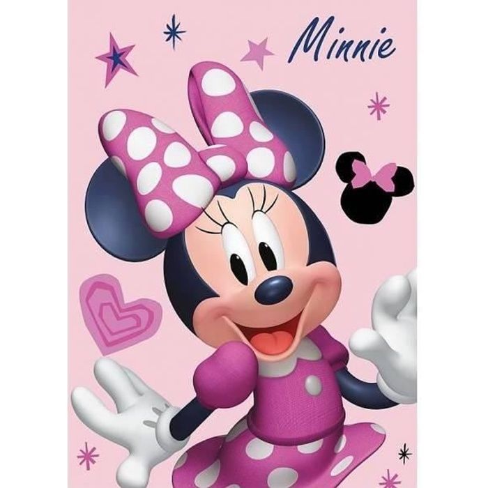 Plaid minnie disney coeur et etoiles - Cdiscount Maison