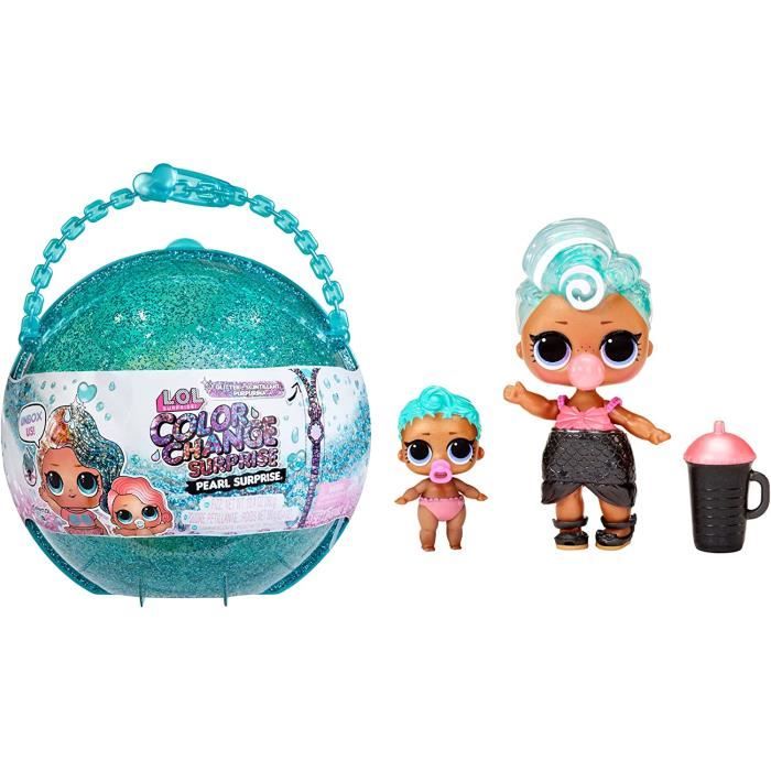 LOL Surprise Glitter Pearl Surprise Poupee avec changement de couleur 6 Surprises Contient 1 poupee de collection sa s ur des Cdiscount Jeux Jouets