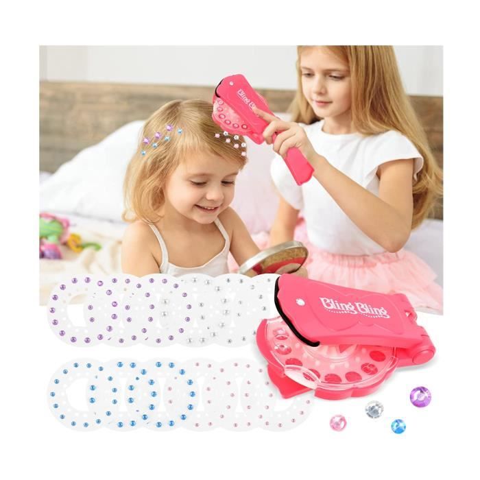 SEMKOTREE Machine A Strass Pour Cheveux, Strass Cheveux A Coller Ha Bedazzler Avec 420 Gemmes Decoratives Bling Bling Bijo Acce