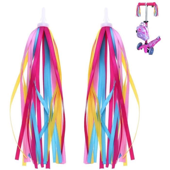 TOYANDONA 2paires Rubans Décoratifs Pour Vélo Garçon Fille De Rubans à Suspendre Au Guidon Pompons Pour Poignées