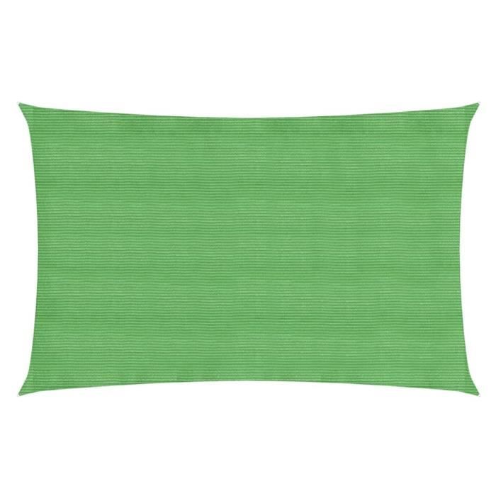 Voile dombrage - vidaXL - 3x6 m - PEHD 160 g/m² - Vert clair - Résistant aux UV et à leau