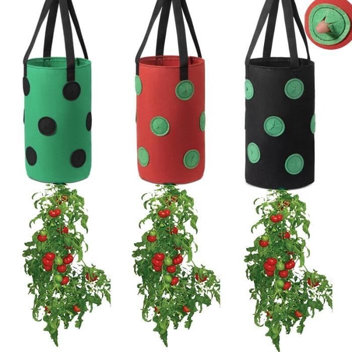 0XBIT Sac de Culture, 4 Pièces Sac de Culture de Plantes Noir, avec Poignée Sac Plantation, Sacs à Plantes en Non Tissé, Adapté à la Culture de Pommes de Terre, Tomates, Fruits 0XBIT Sac de Culture, 4 Pièces Sac de Culture de Plantes Noir, avec Poignée Sac Plantation, Sacs à Plantes en Non Tissé, Adapté à la Culture de Pommes de Terre, Tomates, Fruits