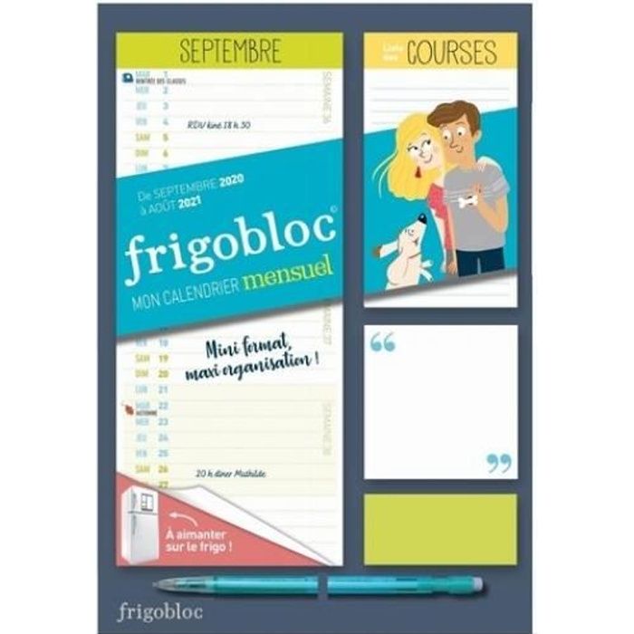 Frigobloc Mensuel - Calendrier d'organisation familiale au mois (de