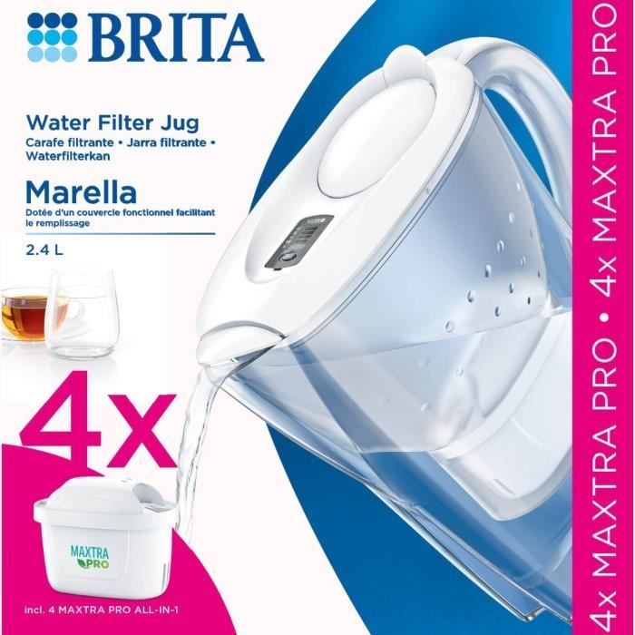 Carafe filtrante BRITA Marella blanche - MAXTRA PRO All-In-1