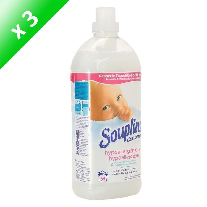 Soupline Adoucissant Concentree Hypoallergenique 1 5 L Lot De 3 Achat Vente Adoucissant Adoucissant Hypoallergenique Cdiscount