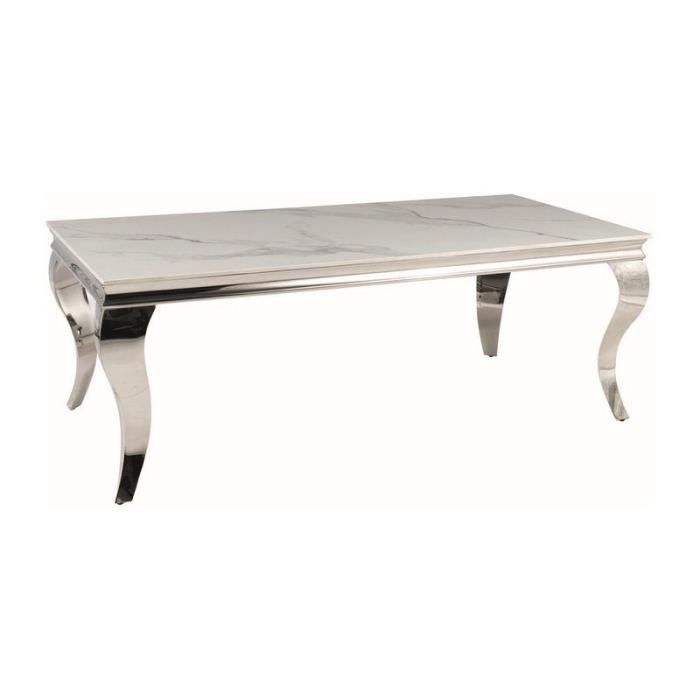 table basse design 120 x 60 x 45 cm - blanc