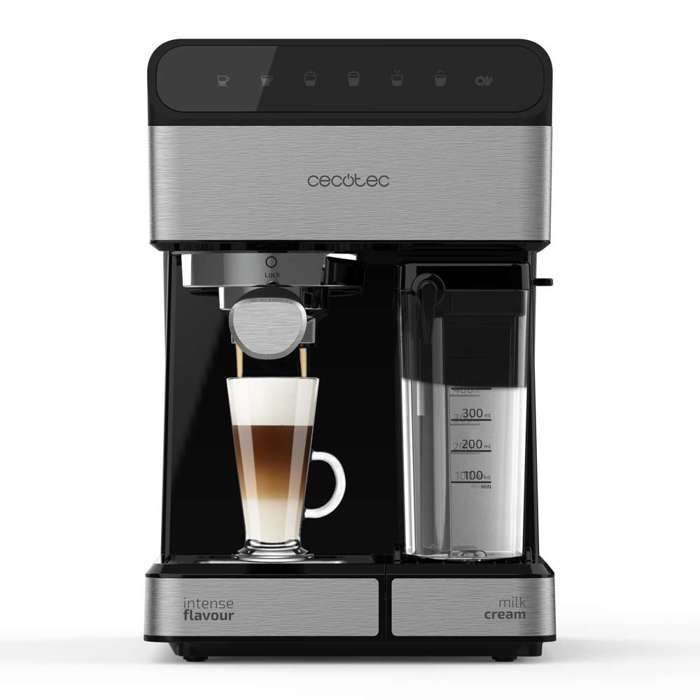 Cecotec Machine à café Semi Automatique Power Instant-ccino 20 Touch Serie Nera. 1350 W 20 Bars de Pression 1.4 L