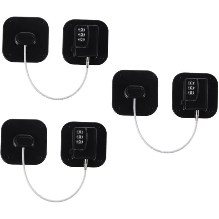 Securite Placard Enfant,Verrou De Réfrigérateur Avec Code,Serrures Forte Adhésive Câble De Limitation Pour Armoire Tiroir Laveuse Réfrigérateur