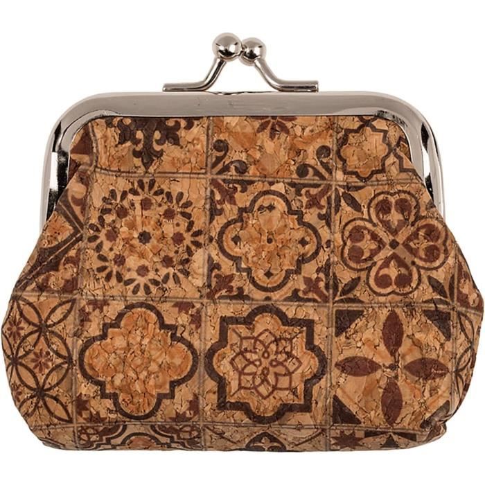 Portefeuille Femme Lot De 2 - Porte-monnaie En Cuir à Fermeture éclair, 12.5x8 Cm, Motif Litchi