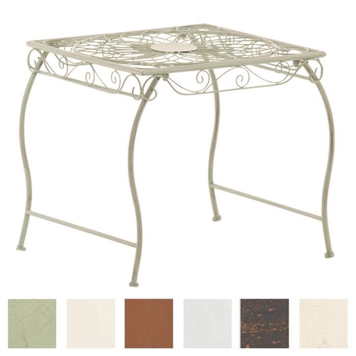 Table dextérieur - CLP - Zarina - Fer forgé - Vert antique - 49 x 45 x 46 cm