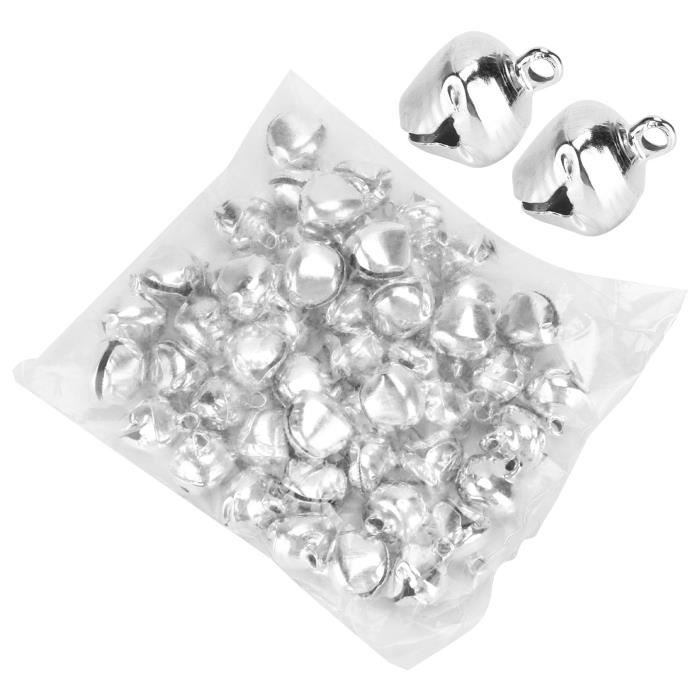 12 Petites Clochettes Jingle 14mm Pour Bricolage Et Décorations De Noël - Argentées - Marque Uxcell