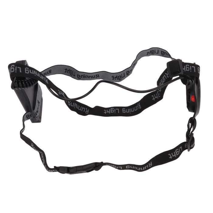 Lampe Torche Poitrine LED - Pour Running, Vélo, Recharge USB-C, IPX4, Sangle Réglable, Portée 80m