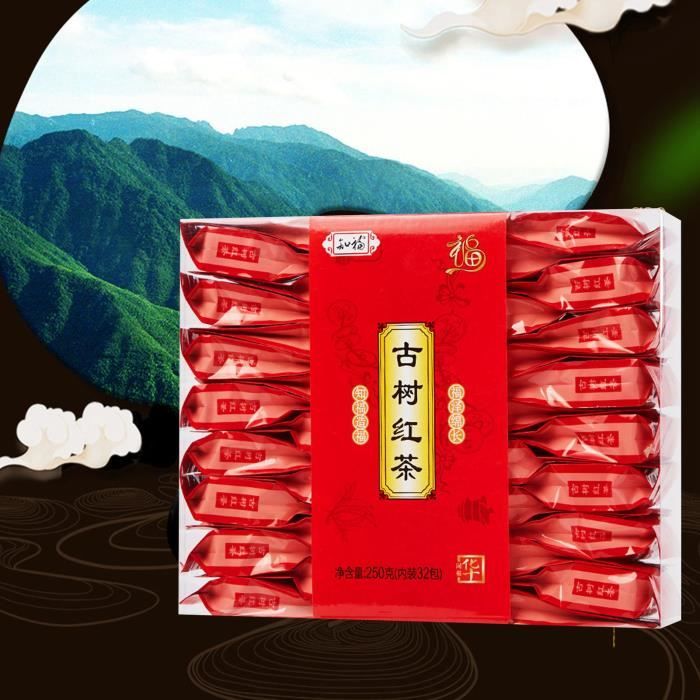 Sachets scellés de thé noir d'arbre antique Sachets de thé rouge Yunnan ...