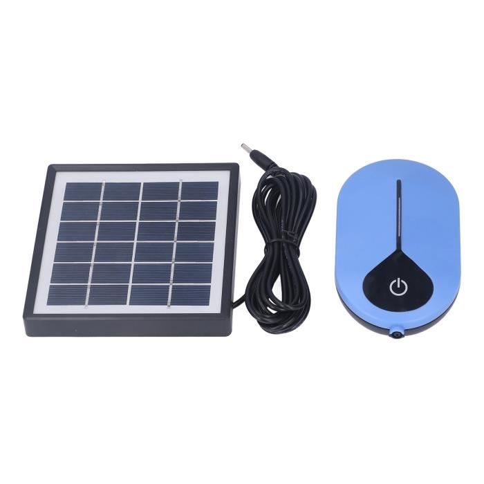 Pompe à Oxygène Solaire 2.5W - Pour Aquarium Et Étang - 3 Modes Silencieux - Batterie 2200mAh