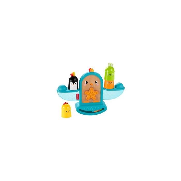 Mon oiseau a bascule avec 4 amis animaux a empiler Textures billes hochet Jouet eveil activites Bebe 6 mois et plus