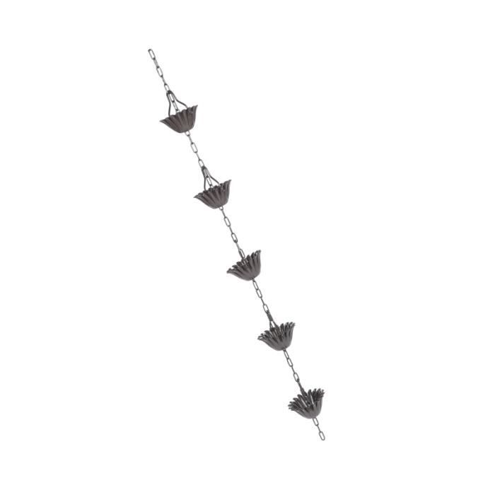 Chaîne De Pluie Décorative Avec 8 Oiseaux En Métal - Évacuation Gouttière, Décoration Jardin, 2,4 M - 3