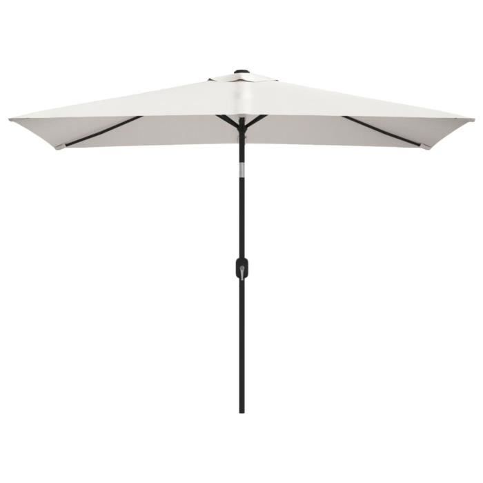 Parasol - GAROSA - Rectangulaire - 200 x 300 cm - Blanc sable - Acier et Polyester